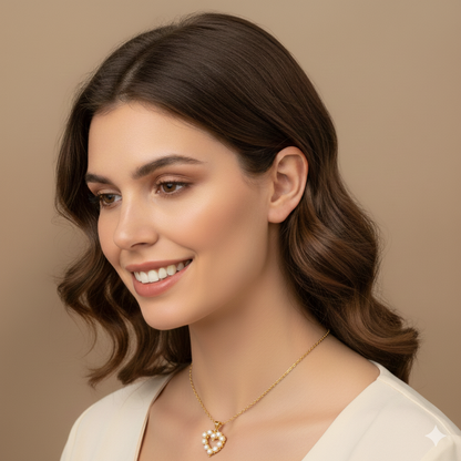 Heart Pearl Pendant Necklace