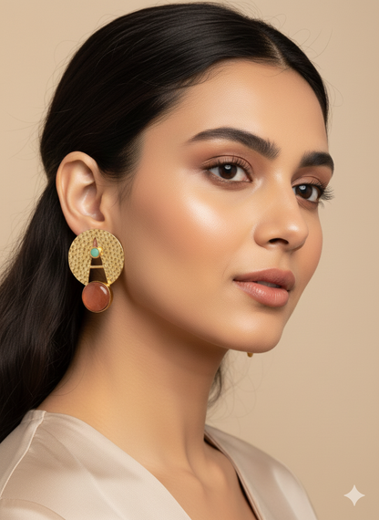 Dual-Stone Gold Studs