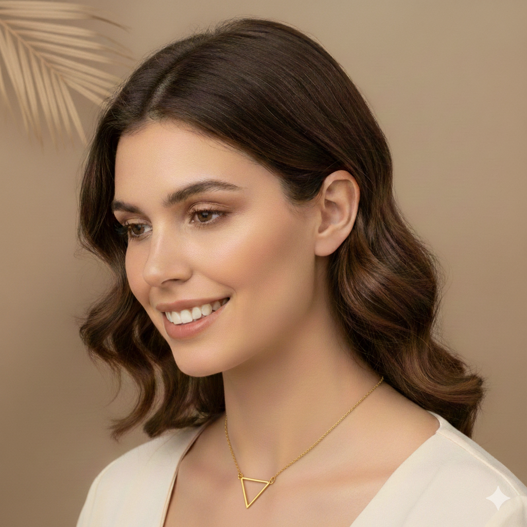 Minimalist Triangle Pendant Necklace