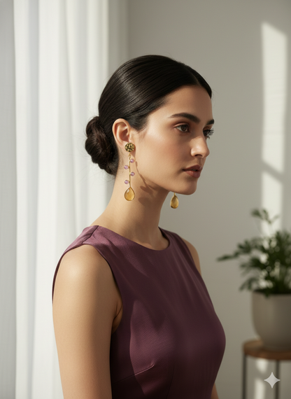 Gemline Drop Earrings | BlissByTakshvi