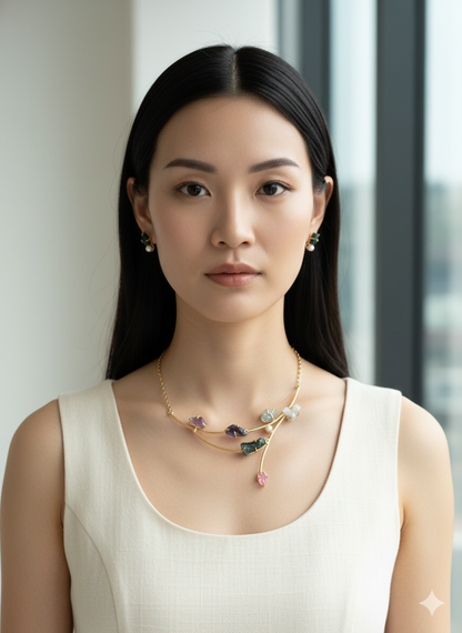 Celestial Garden Statement Necklace Set