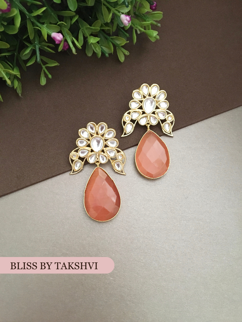 Vaishali Kundan Flower Drop Earring