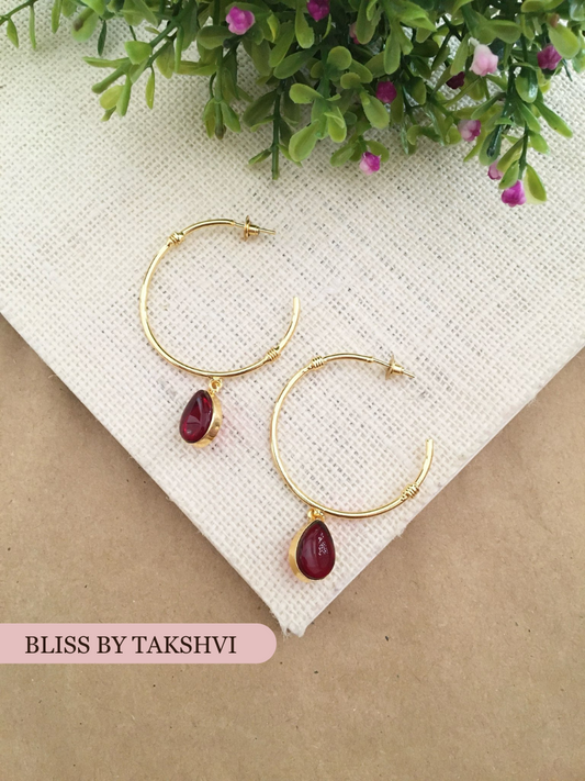 Vittoria Glossy Hoop Drop Earring