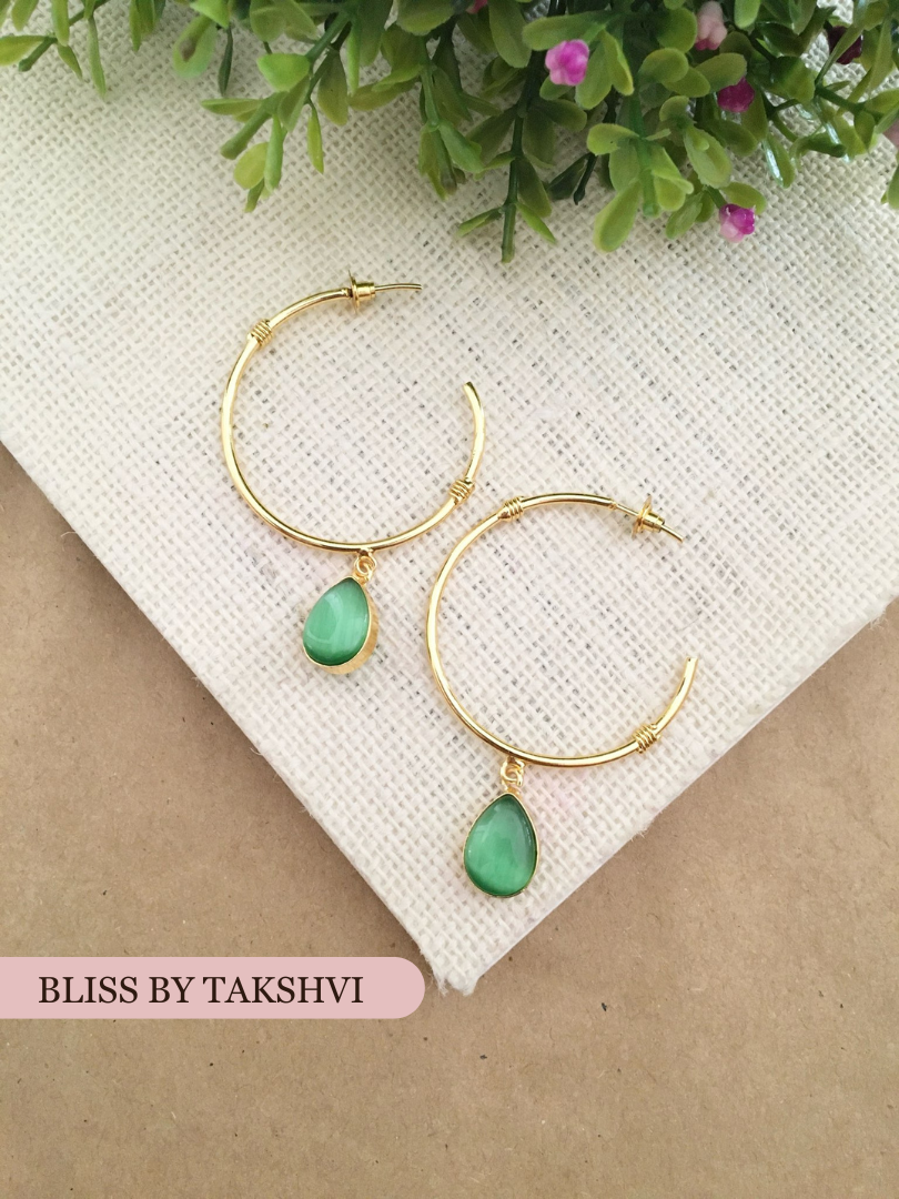 Tishya Hoop Drop Earring