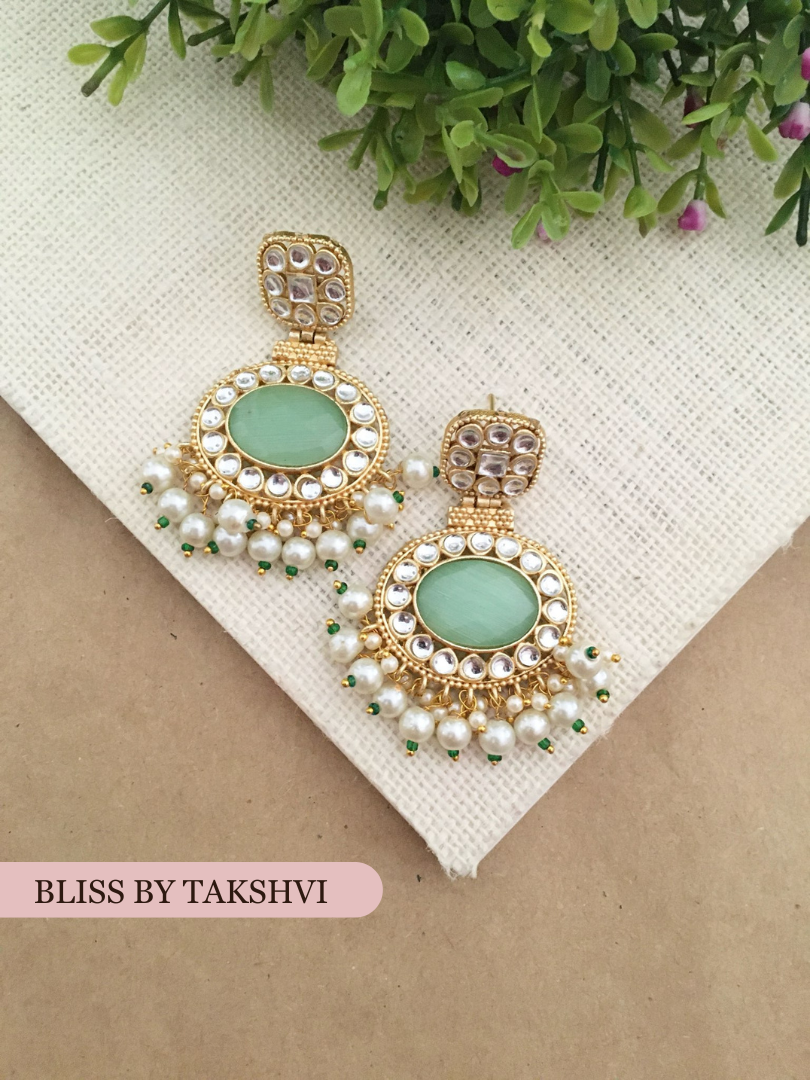 Aadhya Premium Kundan Drop Earrings