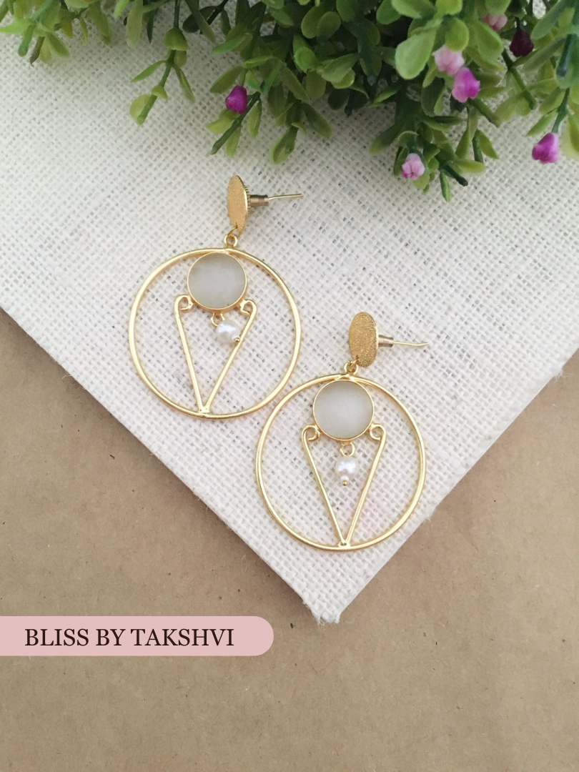 Jasmin Round Drop Earring