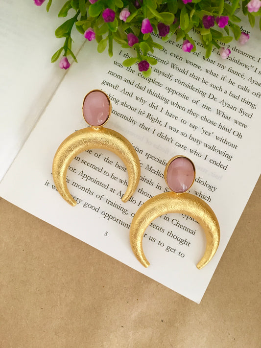 Dinah Golden Druzy Earrings