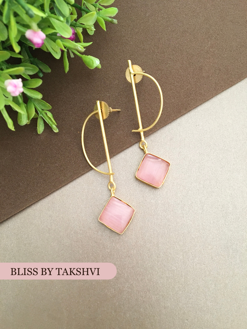 Khushi Golden Textured Drop Earring