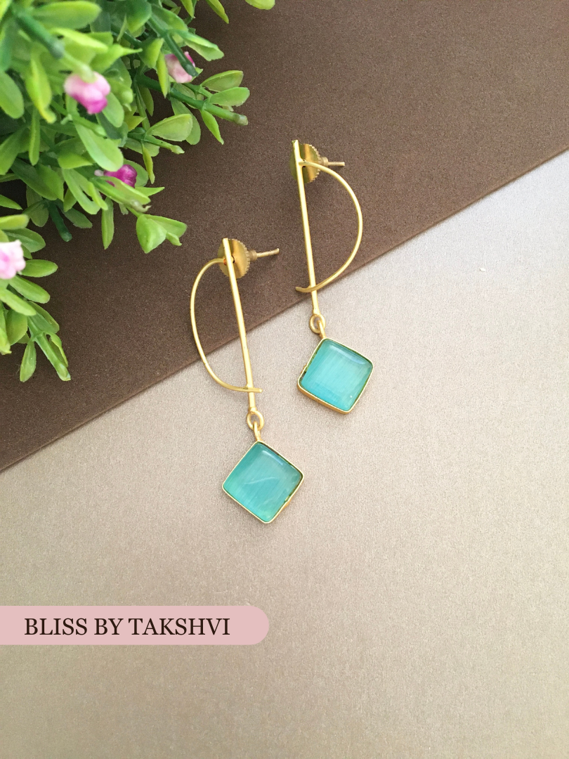 Khushi Golden Textured Drop Earring