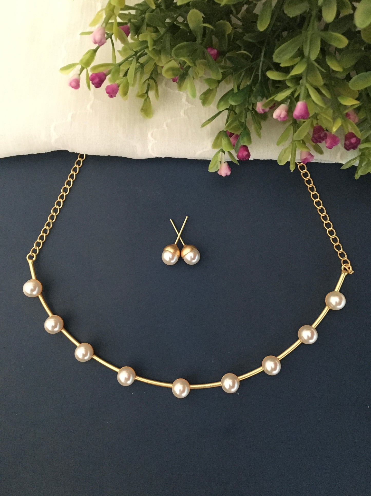 Natural  Pearl Necklace Set