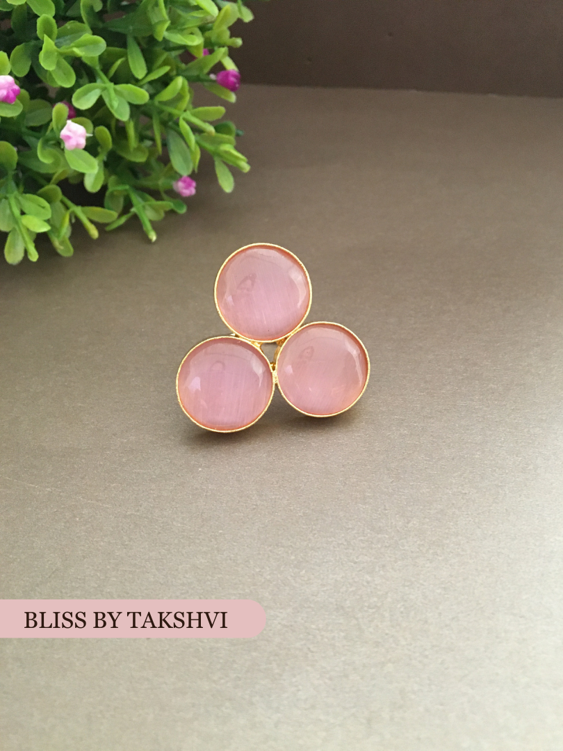 Rishu Three Stone Adjustable Ring