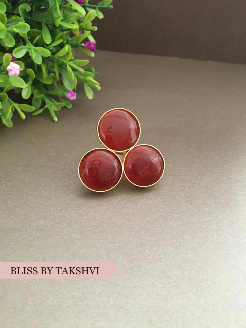 Rishu Three Stone Adjustable Ring