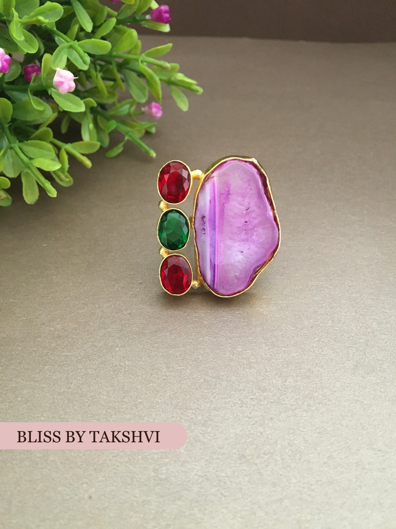 Pranjali Uncut Stone Adjustable Ring