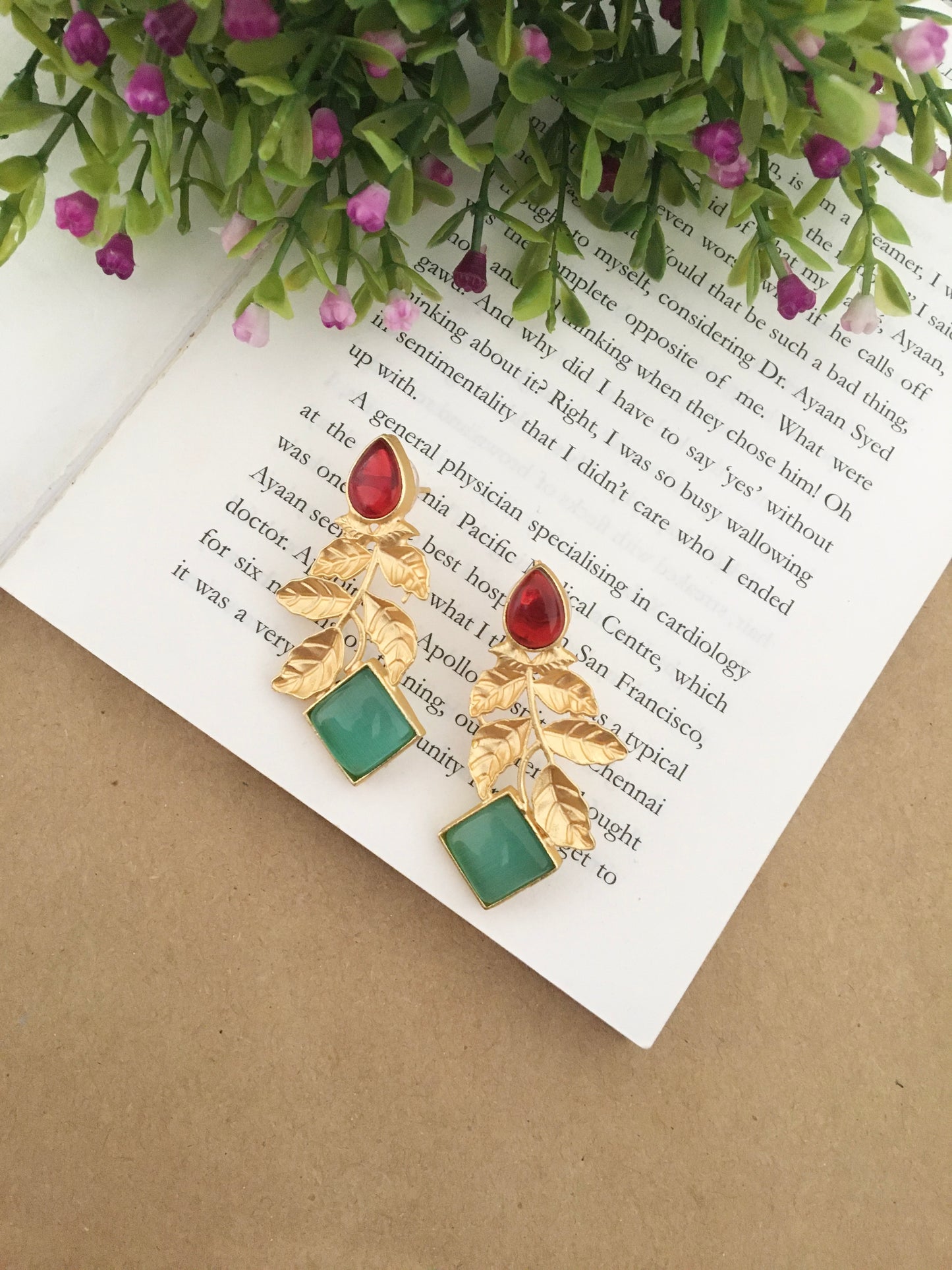 Hiral Flower Drop Earrings