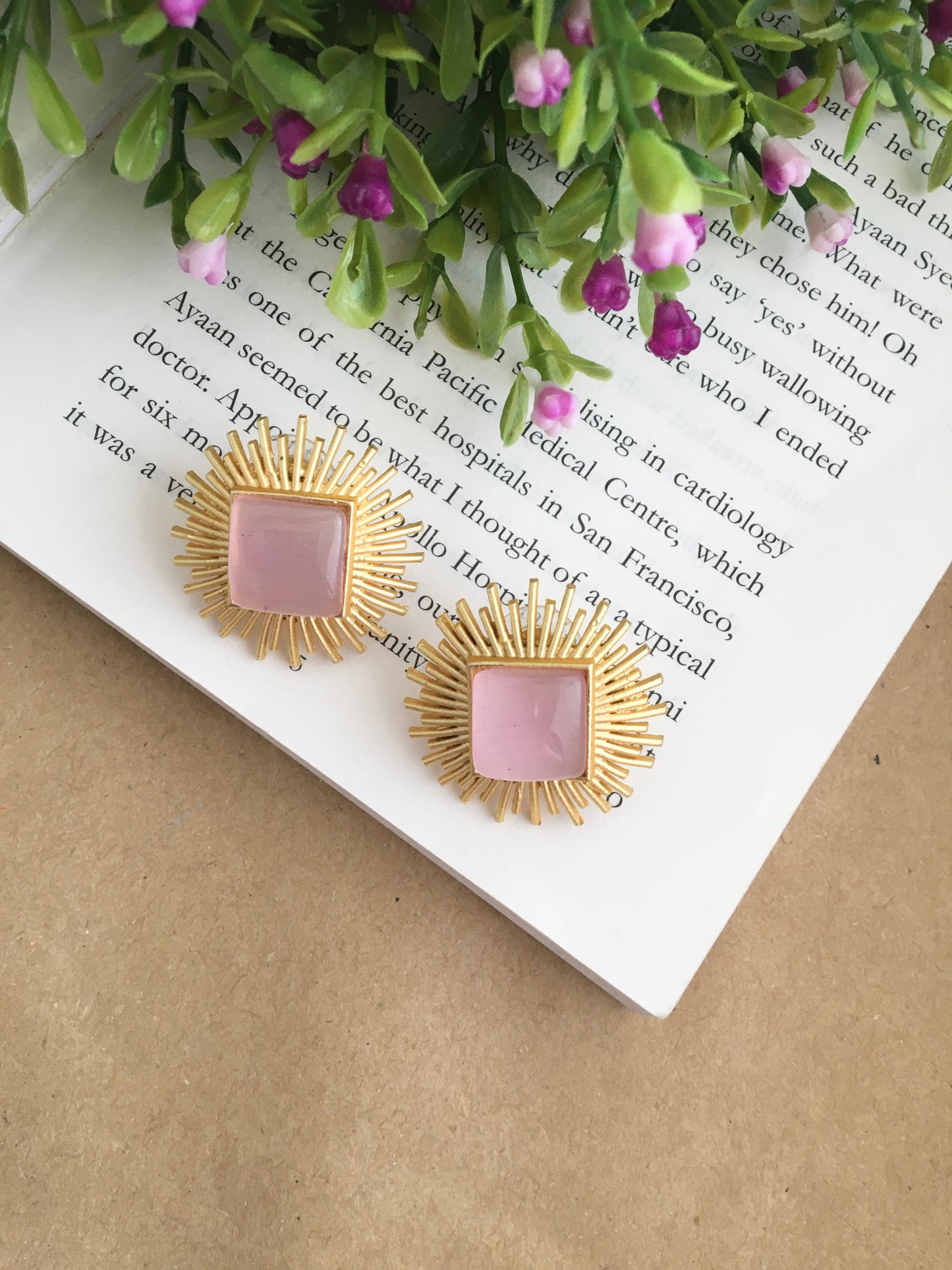 Mithila Square Stud Earrings