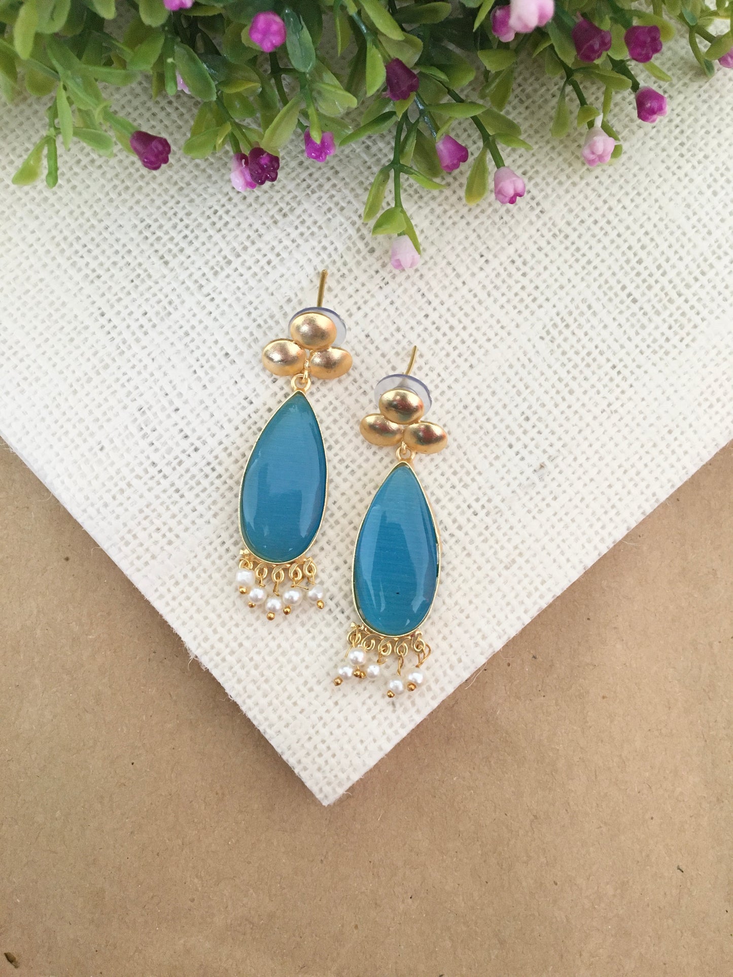 Jiva Cluster Drop Earrings