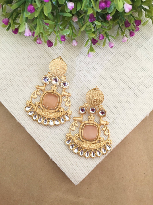 Gulnoor Matt Finish Dangler Earrings