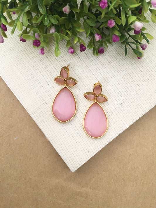 Elina Three Petal Drop Earrings