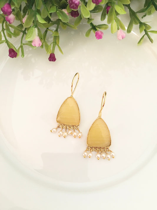 Namitha Glass Stone Hook Earrings