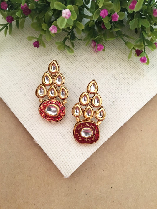 Hansika Kundan Stud Earrings