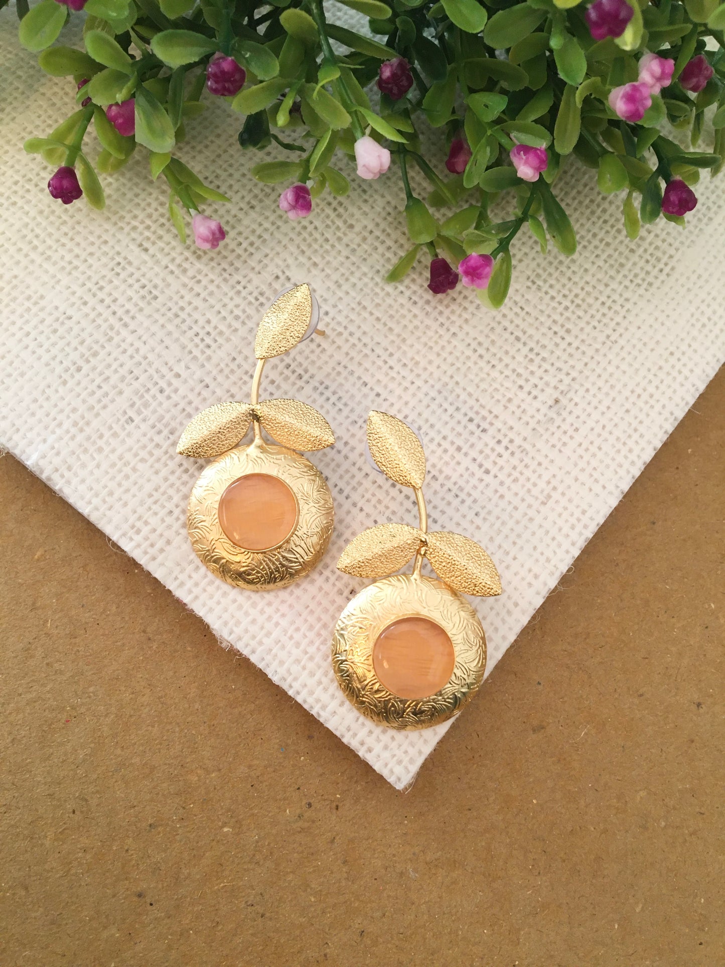 Ishanvi Round Drop Earrings