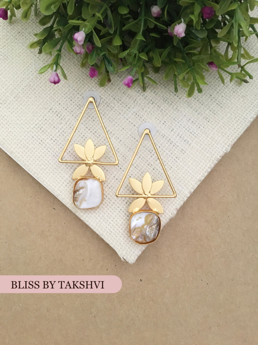 Komal MOP Triangle Earring