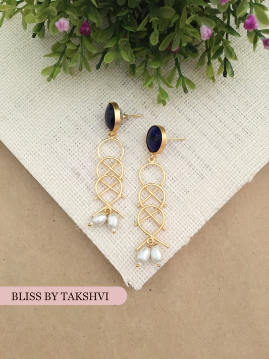 Bhumika Criss Cross Drop Earring