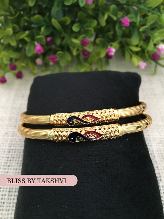 Sejal Golden Peacock Bangles