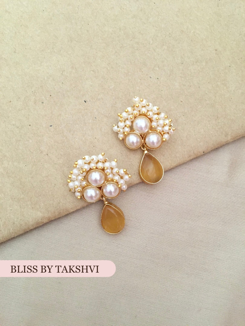 Urvashi Three Pearl Earrings