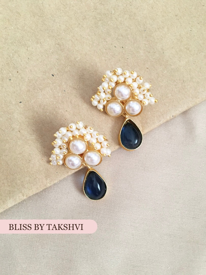 Mudita Glossy Stone Drop Earring