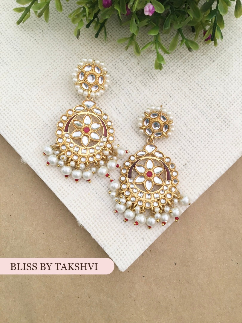 Mariyam Kundan Drop Earring