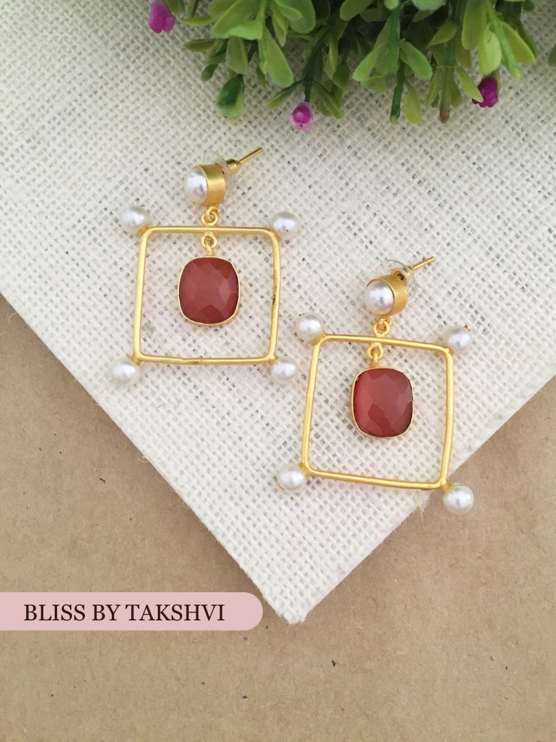 Shilpa Square Drop Earring