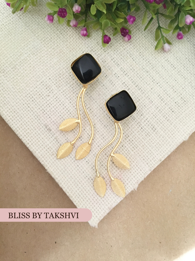 Bhumi Curvy Leaf Drop Earring