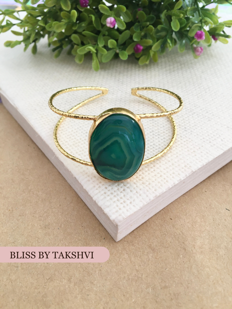 Linisha Single Stone Cuff Bracelet