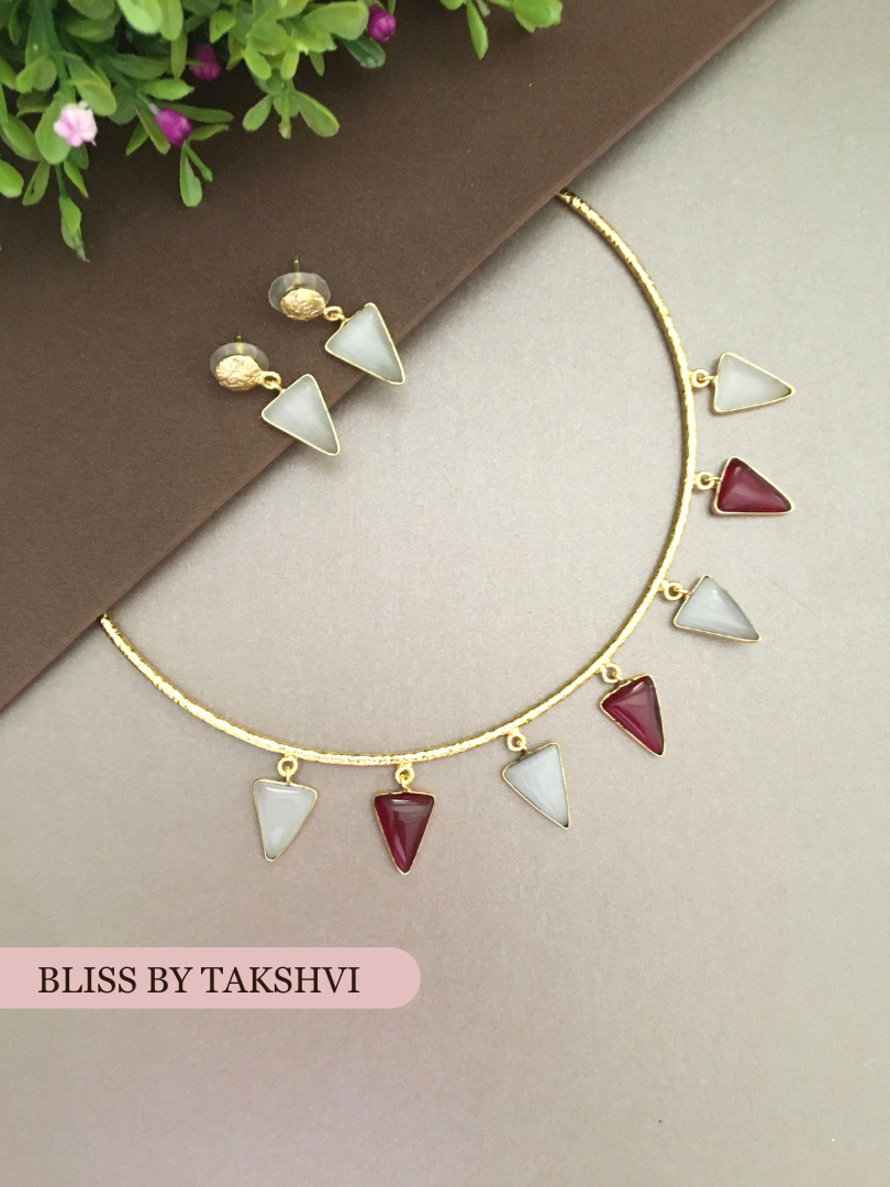 Aanchal Triangle Chimes Choker Necklace