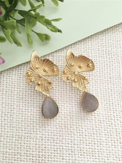 Gilded Edge Drop Earring