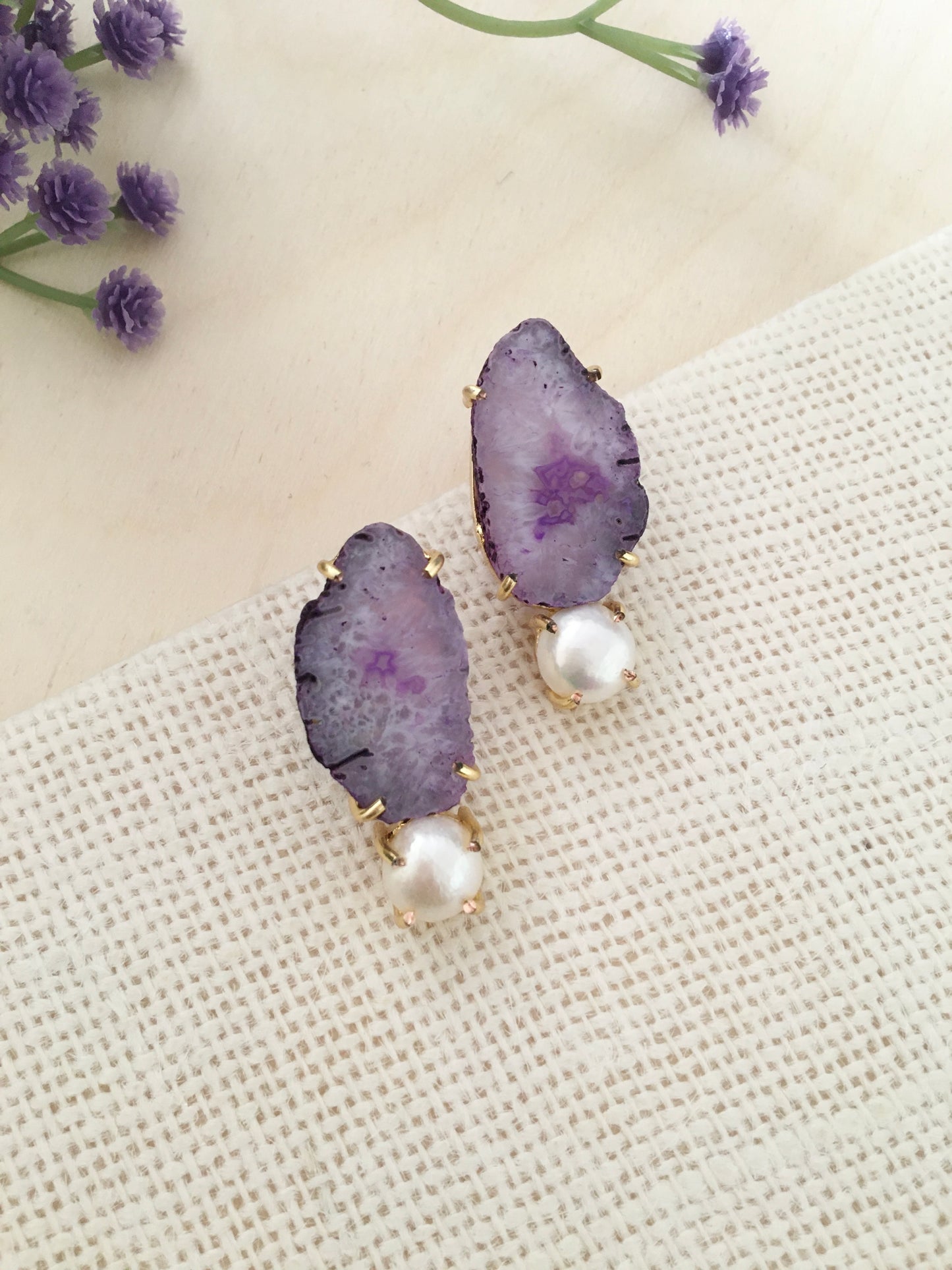 Amethyst Pearl Drops
