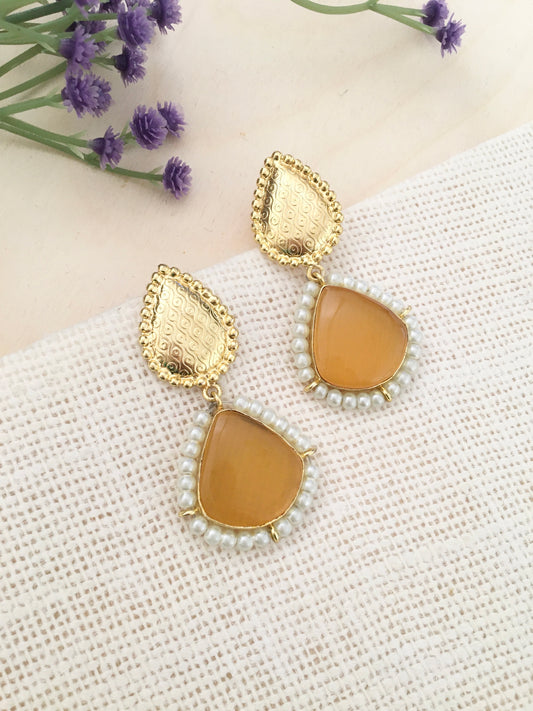 Amber Drop Earrings
