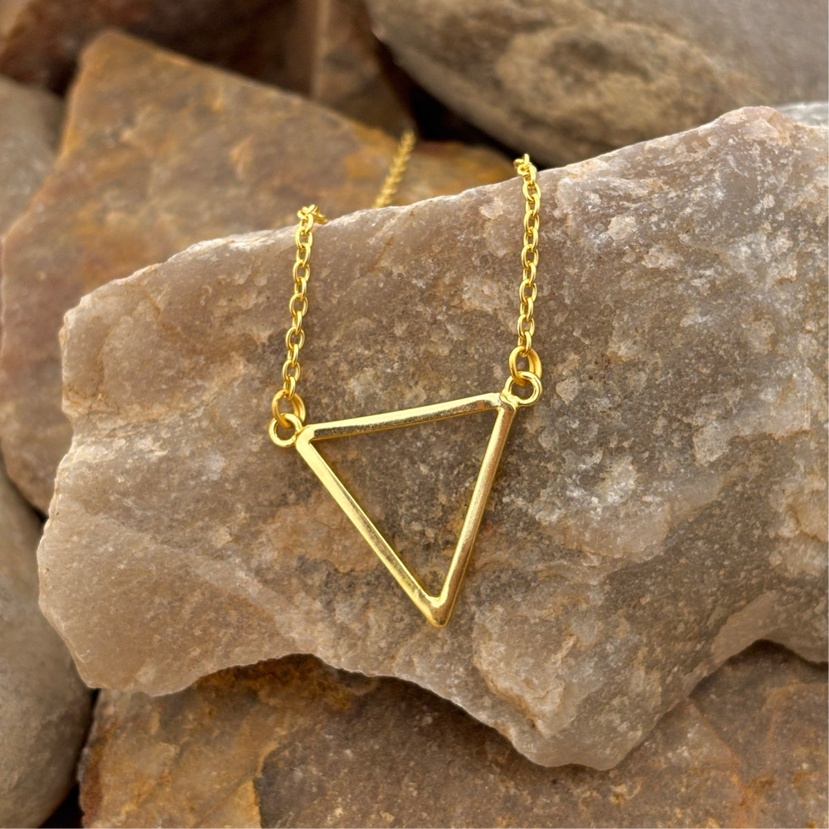 Minimalist Triangle Pendant Necklace