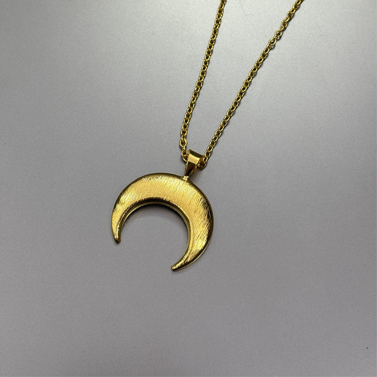Golden Crescent Moon Necklace