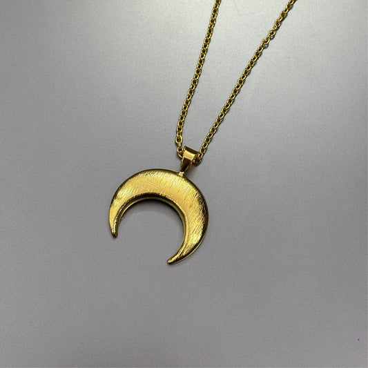 Golden Crescent Moon Necklace