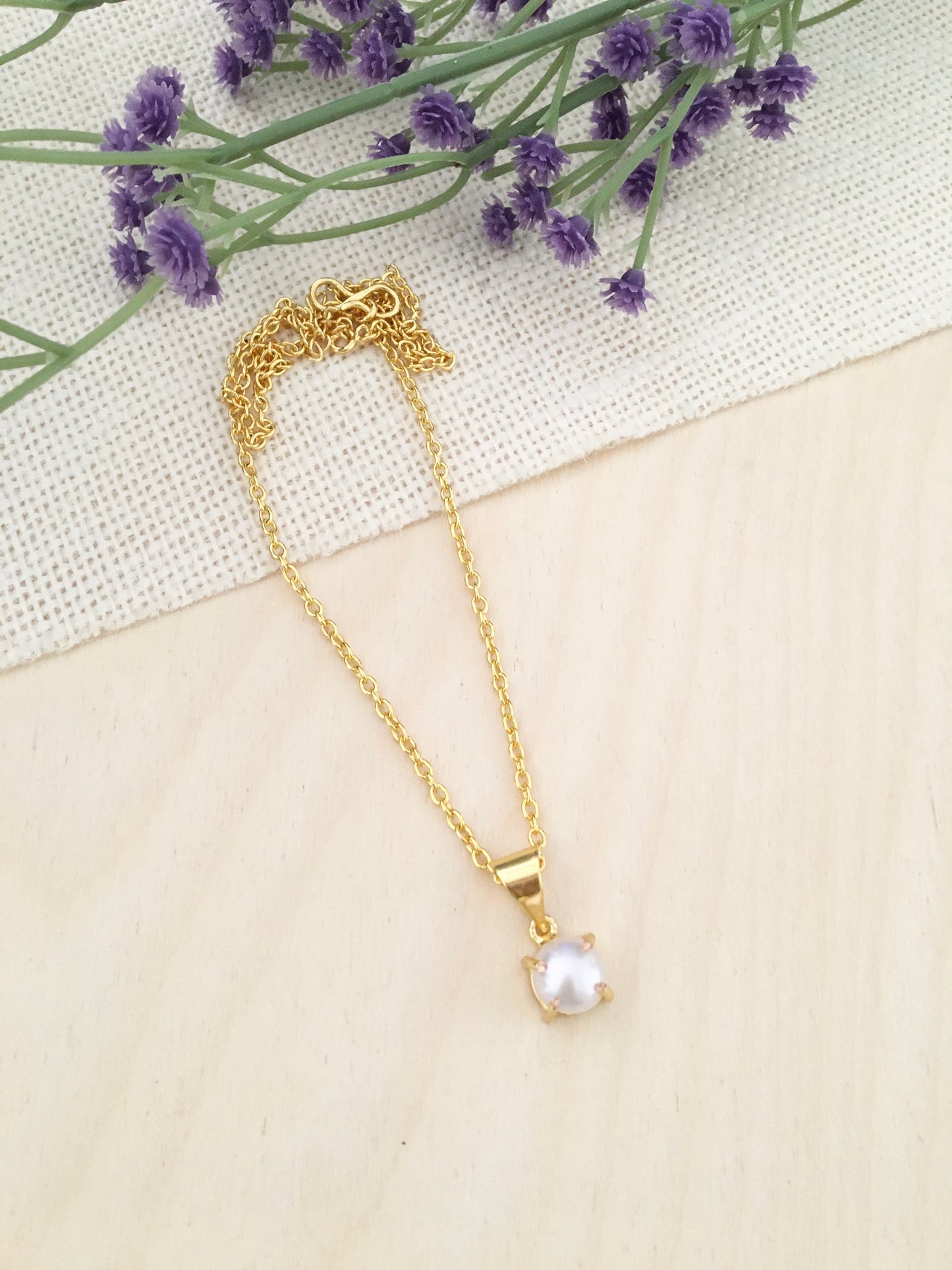 Real Pearl Pendant Necklace