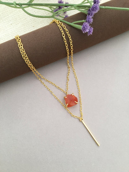 Double Layer  Pendant Necklace