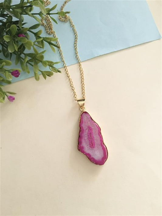 Trishala Raw Stone Chain Pendant