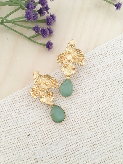 Gilded Edge Drop Earring