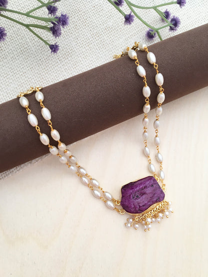 Pearl tassel necklace