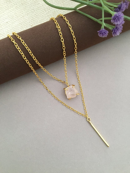 Double Layer  Pendant Necklace