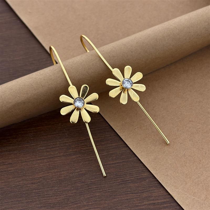 Daisy Drop Cuff Earrings