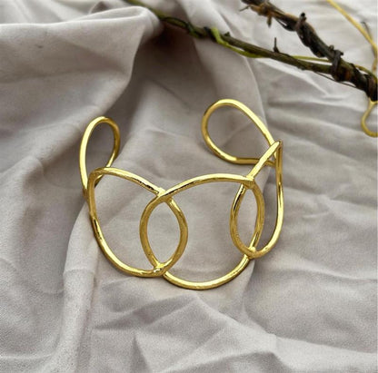 Abstract Loop Cuff Bracelet