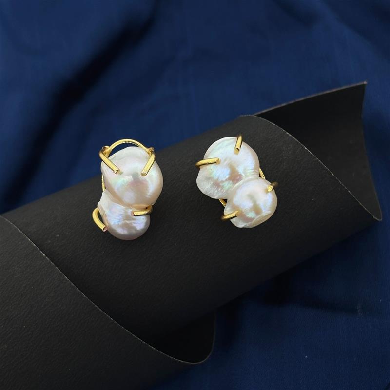 Baroque Pearl Cluster Earrings